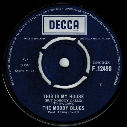 The Moody Blues : Boulevard De La Madelaine / This Is My House (7", Single)