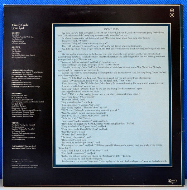Johnny Cash : Gone Girl (LP, Album)