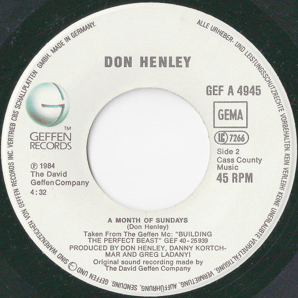 Don Henley : The Boys Of Summer (7", Single)