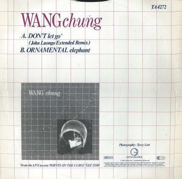 Wang Chung : Don't Let Go (Extended Remix) (12")