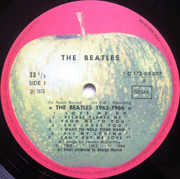 The Beatles : 1962-1966 (2xLP, Comp, RE, Fre)