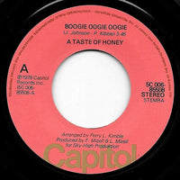 A Taste Of Honey : Boogie Oogie Oogie / World Spin (7", Single)