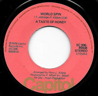 A Taste Of Honey : Boogie Oogie Oogie / World Spin (7", Single)