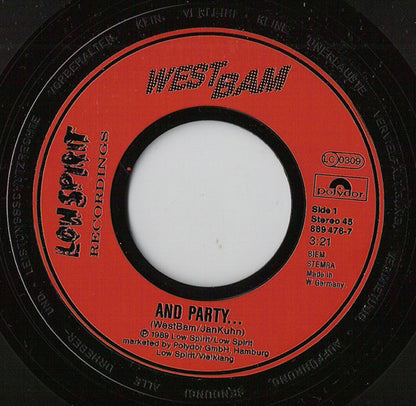 WestBam : And Party (7")
