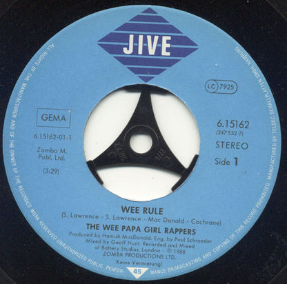 The Wee Papa Girl Rappers* : Wee Rule (7", Single)