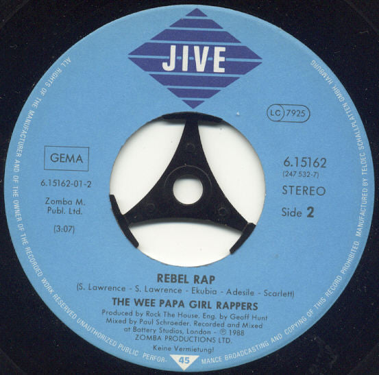 The Wee Papa Girl Rappers* : Wee Rule (7", Single)