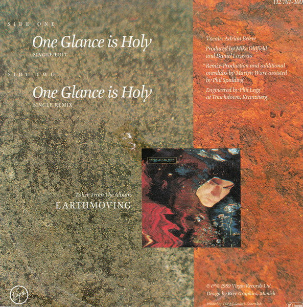 Mike Oldfield With Adrian Belew : One Glance Is Holy (7", Single)