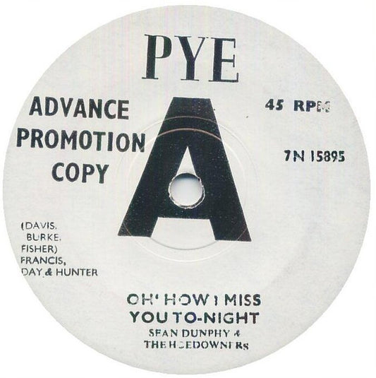 Sean Dunphy : Oh, How I Miss You To-Night (7", Promo)