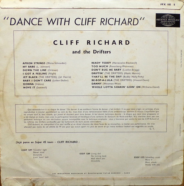 Cliff Richard And The Drifters* : Dance With Cliff Richard (LP, Album, Gre)