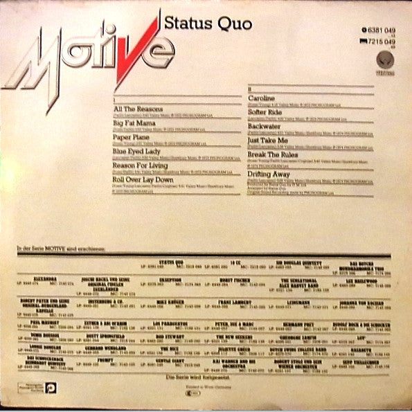 Status Quo : Motive (LP, Comp)