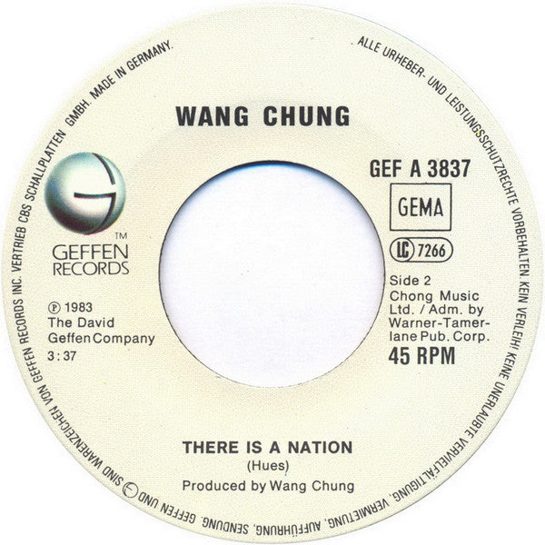 Wang Chung : Dance Hall Days (7", Single)