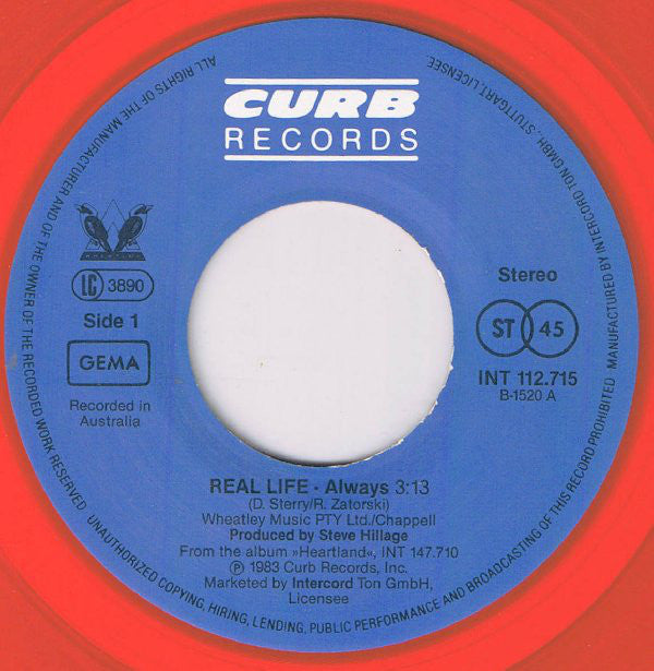 Real Life : Always (7", Single, Red)