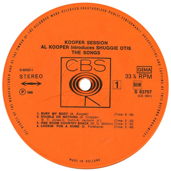 Al Kooper Introduces Shuggie Otis : Kooper Session (LP, Album)