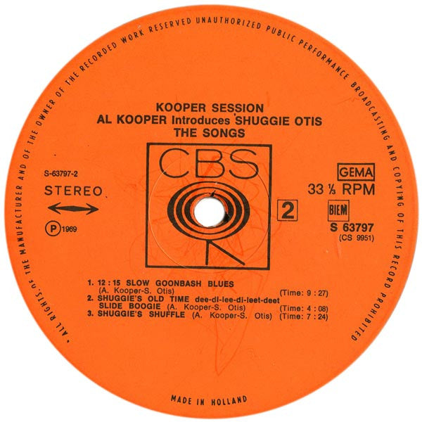 Al Kooper Introduces Shuggie Otis : Kooper Session (LP, Album)