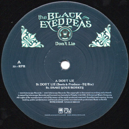 Black Eyed Peas : Don't Lie (12")