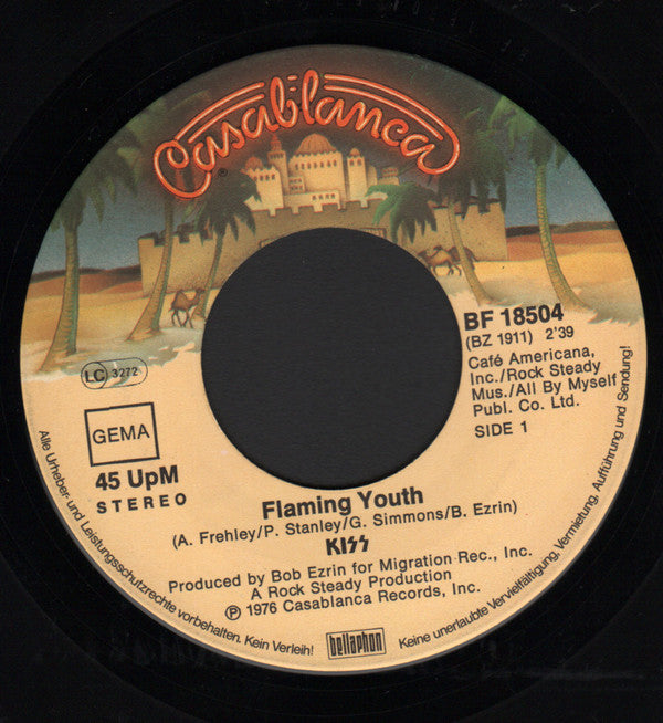 Kiss : Flaming Youth (7", Single)