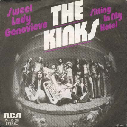 The Kinks : Sweet Lady Genevieve / Sitting In My Hotel (7", Single)