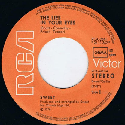 Sweet* : The Lies In Your Eyes (7", Single)