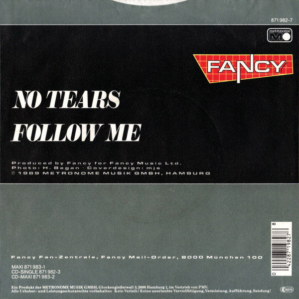 Fancy : No Tears (7", Single)