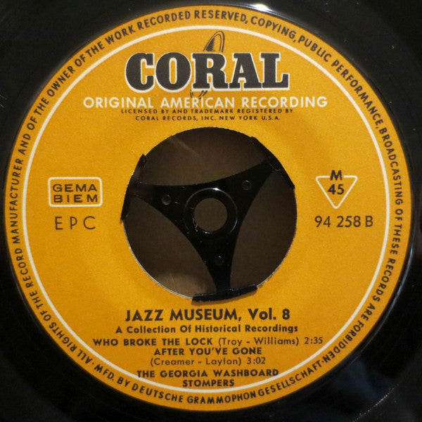 The Georgia Washboard Stompers : The Georgia Washboard Stompers (7", EP, Comp)