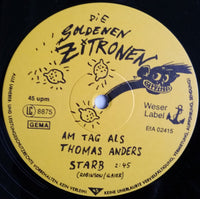 Die Goldenen Zitronen : Am Tag Als Thomas Anders Starb (12", Maxi)