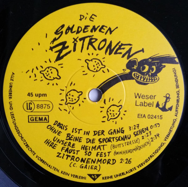 Die Goldenen Zitronen : Am Tag Als Thomas Anders Starb (12", Maxi)