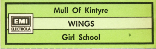 Wings (2) : Mull Of Kintyre / Girls' School (7", Single)