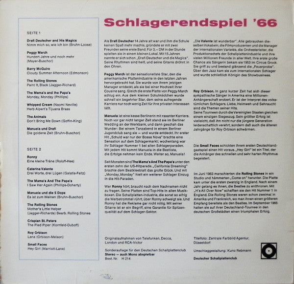 Various : Schlagerendspiel '66 (LP, Comp, Club)