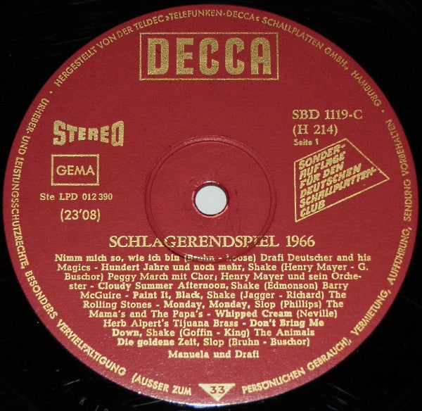 Various : Schlagerendspiel '66 (LP, Comp, Club)