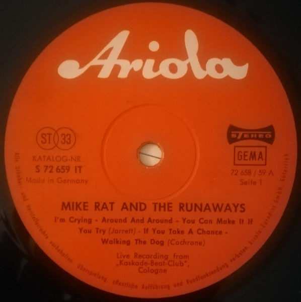 Mike Rat And The Runaways : Live Recording From Kaskade Beat-Club, Cologne (LP, Album)