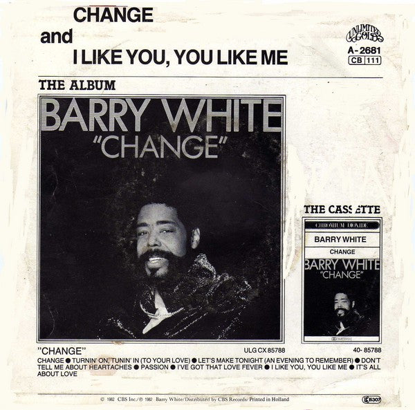 Barry White : Change (7", Single)