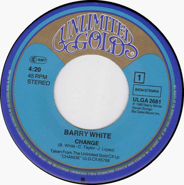 Barry White : Change (7", Single)