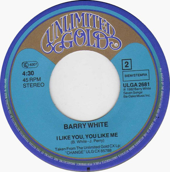 Barry White : Change (7", Single)