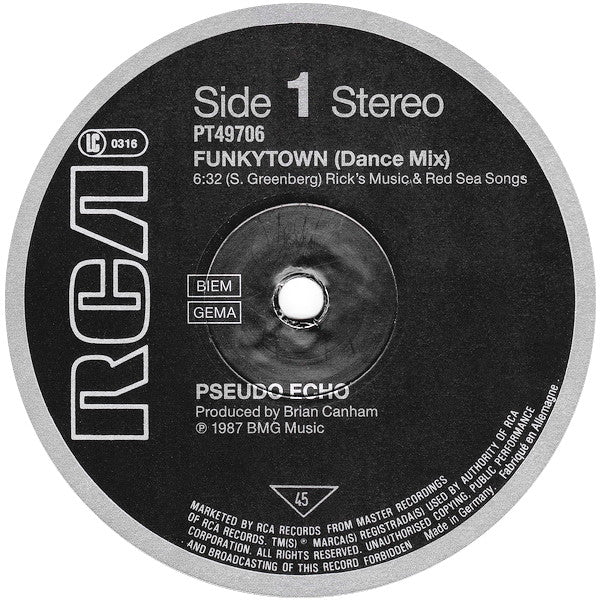 Pseudo Echo : Funky Town (12", Maxi)