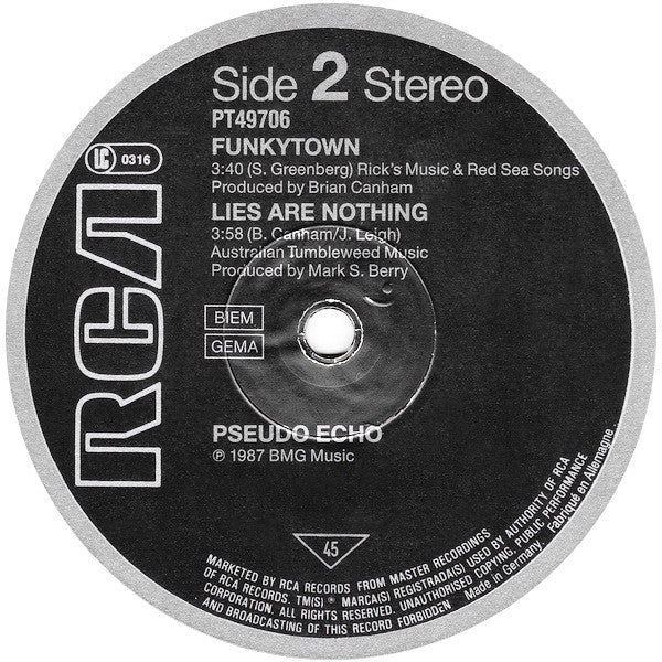 Pseudo Echo : Funky Town (12", Maxi)
