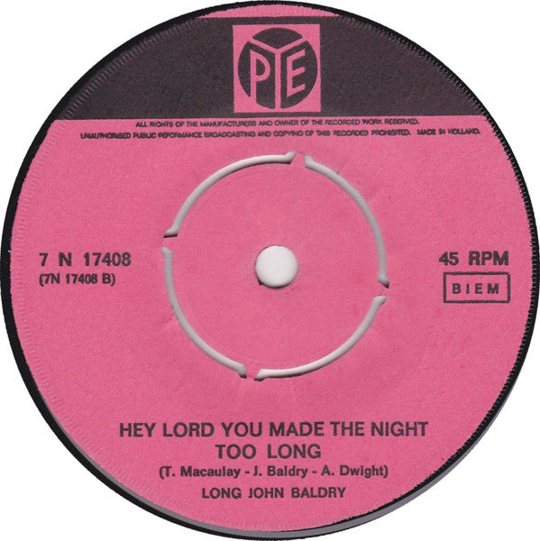 Long John Baldry : Let The Heartaches Begin (7", Single)