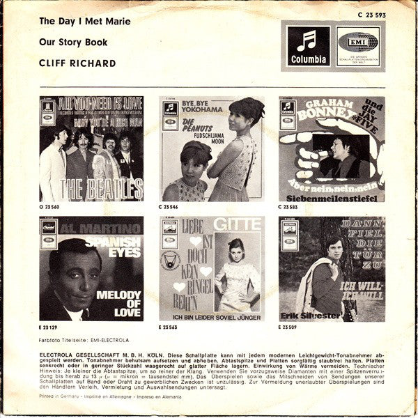 Cliff Richard : The Day I Met Marie / Our Story Book (7", Single)