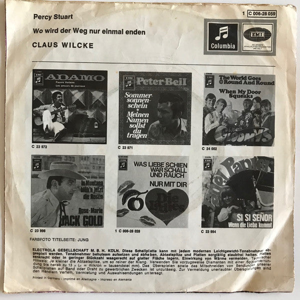 Claus Wilcke : Percy Stuart (7", Single)