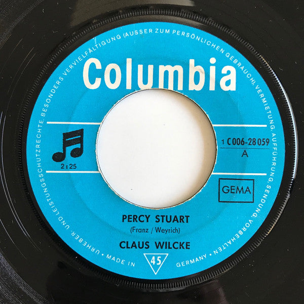 Claus Wilcke : Percy Stuart (7", Single)
