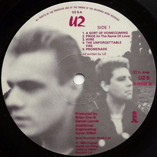 U2 : The Unforgettable Fire (LP, Album, RE)