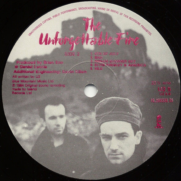 U2 : The Unforgettable Fire (LP, Album, RE)