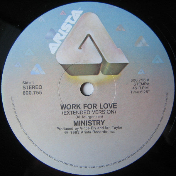 Ministry : Work For Love (12")