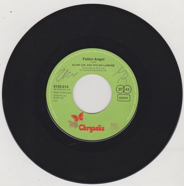 Alvin Lee & Mylon Lefevre : Fallen Angel / The World Is Changing (7", Single)