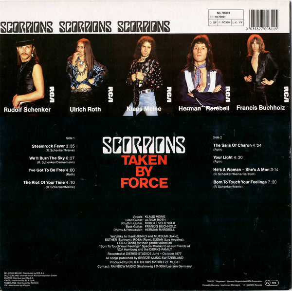 Scorpions : Taken By Force (LP, Album, RE)