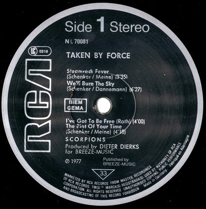 Scorpions : Taken By Force (LP, Album, RE)