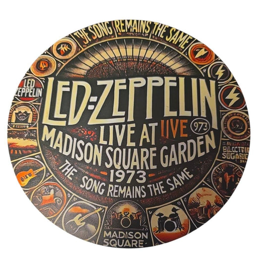 Led Zeppelin – Live at Madison Square Garden Rond Decorbord | Ø 19,5 cm