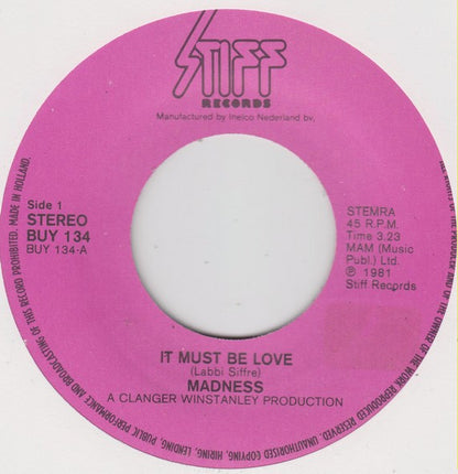 Madness : It Must Be Love (7", Single)