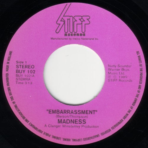 Madness : Embarrassment (7", Single)