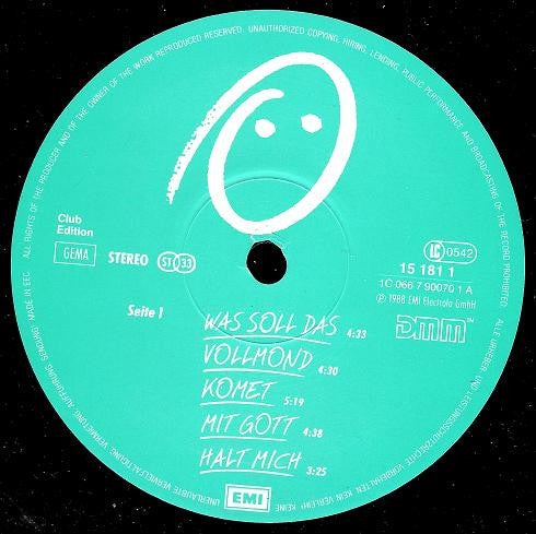 Herbert Grönemeyer : Ö (LP, Album, Club, Gat)