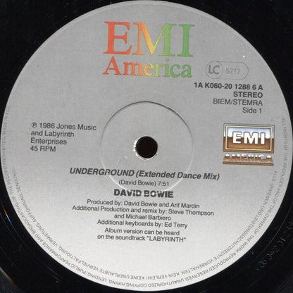 David Bowie : Underground (Extended Dance Mix) (12", Single)